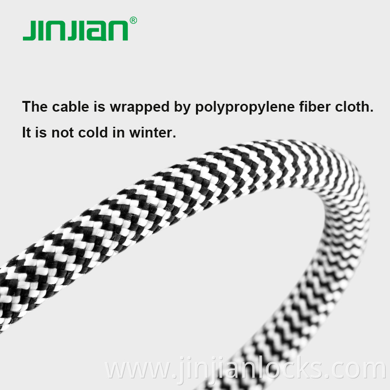 JinJian Anti-Theft Bike Motorcycle Accessories Chain Cable Bicycle Key Bicycle Lock covered with color cloth